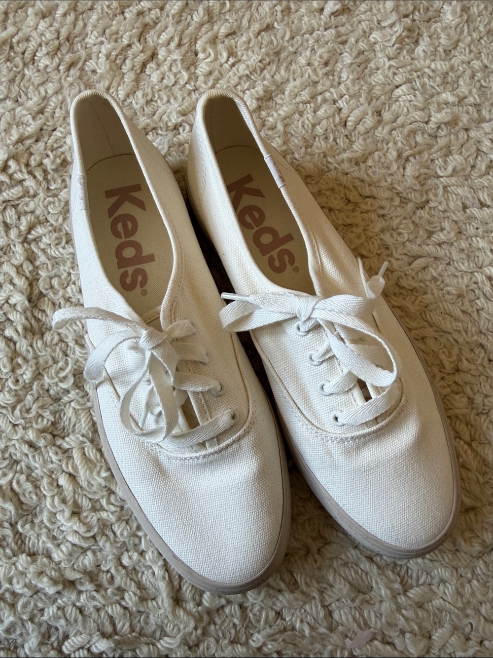 Keds Women's Canvas Sneakers, Off-White Cream